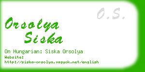 orsolya siska business card